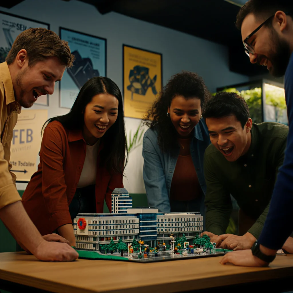 The image highlights storytelling, brand experience, and nostalgia through LEGO bricks—reinforcing Paradox Bricks’ mission to transform corporate gifts into memorable, interactive moments for clients, employees, and partners.